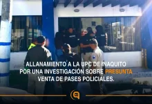 Allanamiento a la UPC de Iñaquito por una investigación sobre presunta venta de pases policiales.