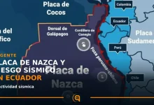 Placa de Nazca en Ecuador y zona de subducción