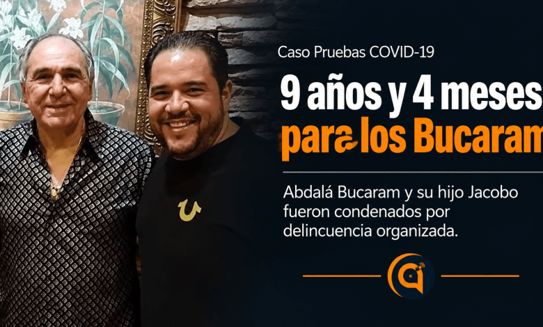 Abdalá Bucaram y su hijo Jacobo durante el proceso judicial por el caso Pruebas COVID-19