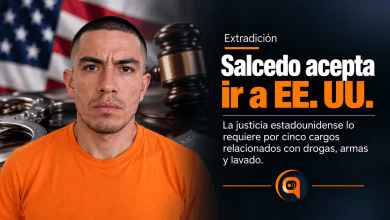 Daniel Salcedo durante una comparecencia judicial telemática