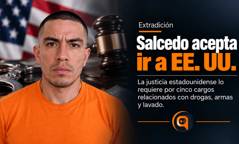 Daniel Salcedo durante una comparecencia judicial telemática