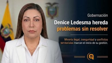 Denice Ledesma, gobernadora de Napo, asume problemas pendientes de seguridad y minería ilegal.
