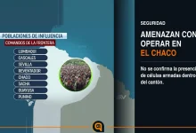 imagen del video atribuido a Comandos de la Frontera que menciona al cantón El Chaco