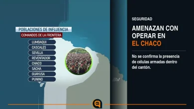 imagen del video atribuido a Comandos de la Frontera que menciona al cantón El Chaco