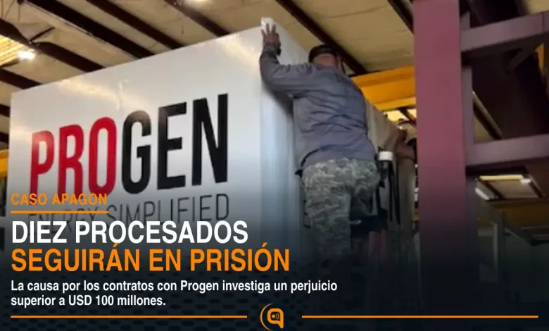 prisión preventiva en el caso Apagón por contratos con Progen