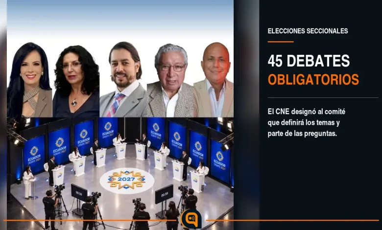 cinco integrantes del Comité Nacional de Debates designados por el CNE