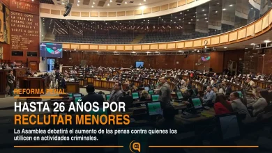 reclutamiento de menores tendría pena de hasta 26 años en Ecuador