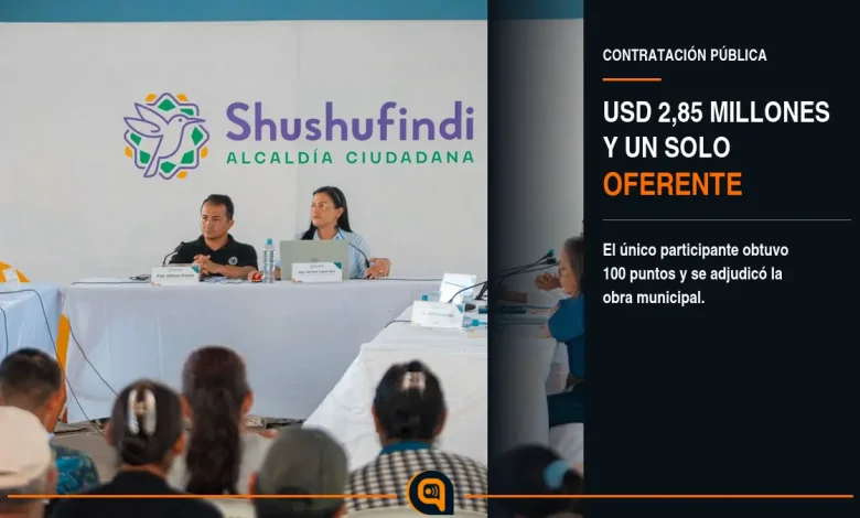 obra de USD 2,85 millones en Shushufindi adjudicada con un solo oferente