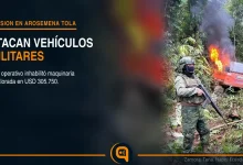 maquinaria inhabilitada durante operativo militar en San Clemente de Chucapi