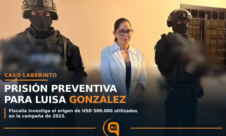 Luisa González recibe prisión preventiva en el Caso Laberinto por presunto lavado de activos