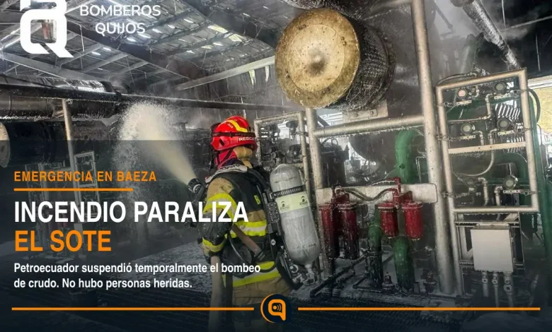 incendio en la estación de bombeo de Baeza obligó a suspender el SOTE