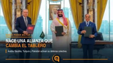 representantes de Arabia Saudita, Turquía y Pakistán durante una reunión del Pacto de La Meca