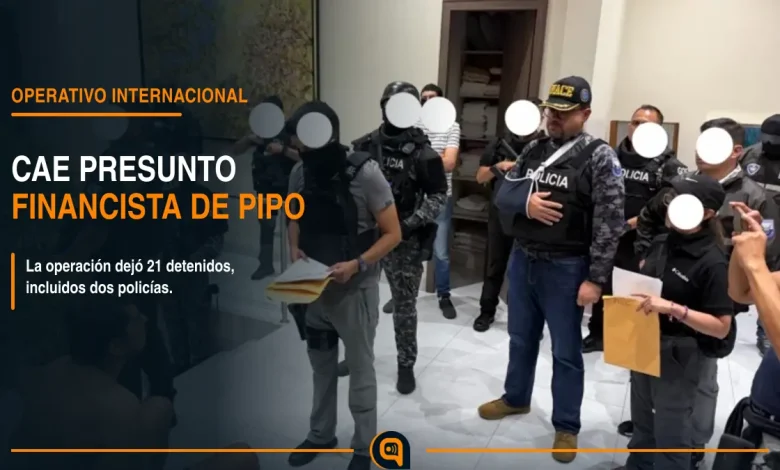 detenidos y evidencias de la Operación Gran Fénix-Cantabria en Ecuador