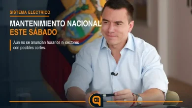 Daniel Noboa anuncia mantenimiento eléctrico en Ecuador para el sábado 17 de octubre