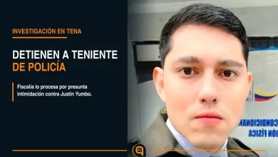rueda de prensa sobre la detención del teniente Paul Estrada en Tena