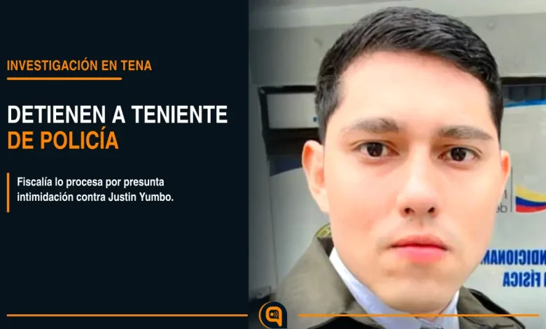rueda de prensa sobre la detención del teniente Paul Estrada en Tena
